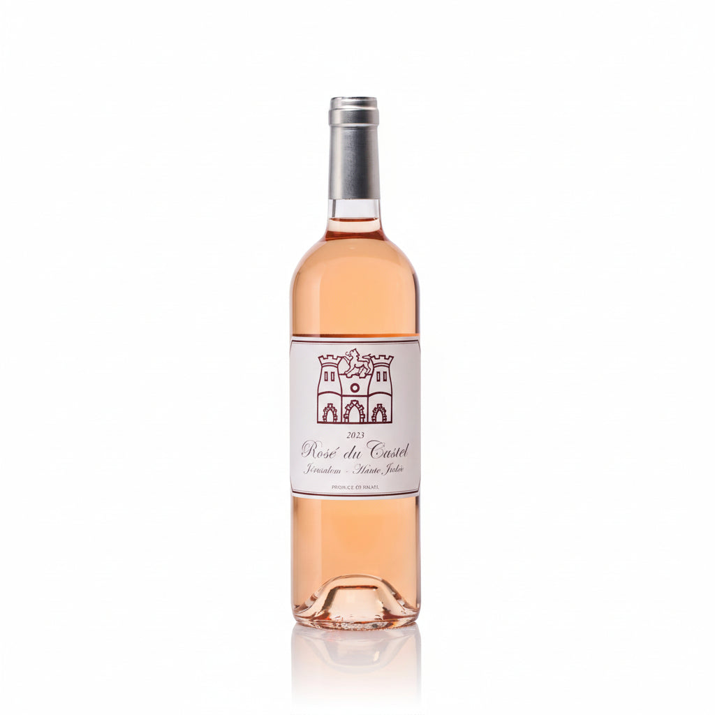 Rose Du Castel 2024 bottle with white background Israeli wine