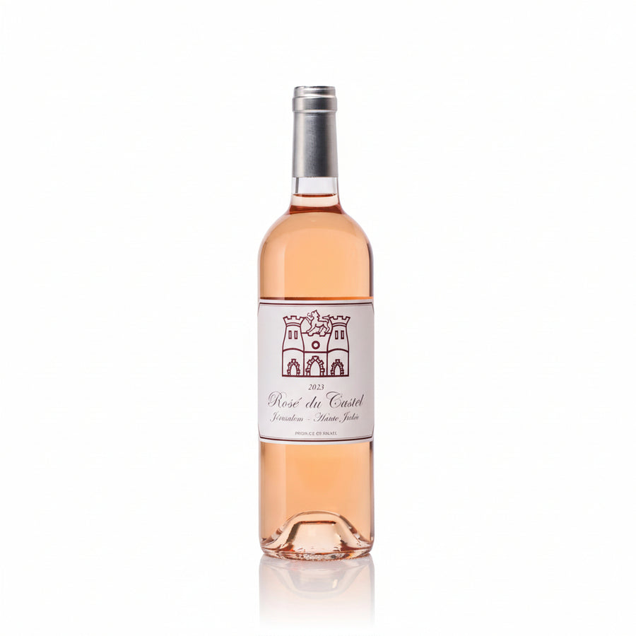 Rose Du Castel 2024 bottle with white background Israeli wine